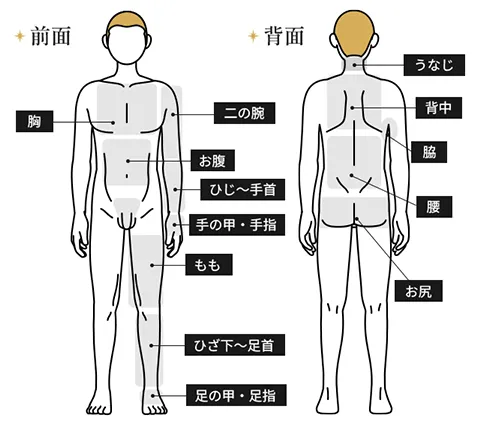 全身（うなじ・指先含む）都度払い34,180円(税込)